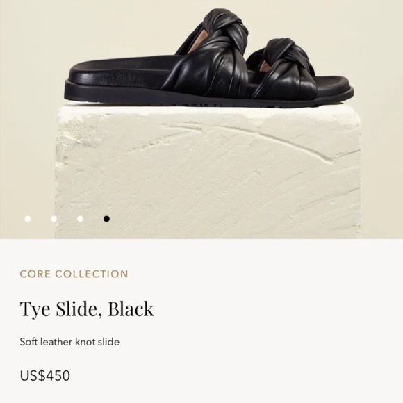 DEAR FRANCES Tye Slide, Black
Soft leather knot slide SIZE 5
US$450 new - Picture 12 of 12